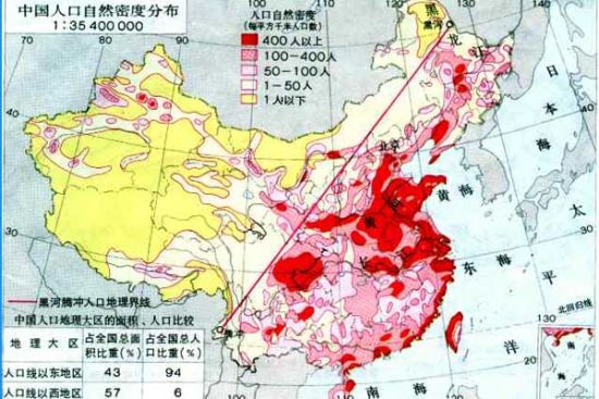 中国人口分布_人口分布格局