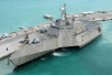 科幻舰体　可搭载无人机　美国海军最新濒海战斗舰入役
