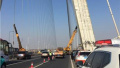 长江二桥施工首日：桥面车多缓行但没堵！
